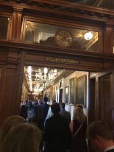 A photo of the Speakers' Lobby taken by 2018 D.C. Experience Scholarship Recipient Wyatt Anderson