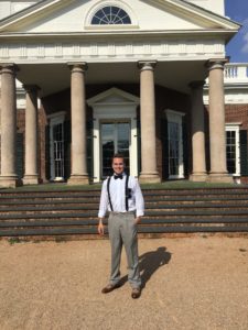 2018 D.C. Experience Scholarship Recipient Wyatt Anderson during a visit to Monticello.