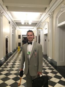 2018 D.C. Experience Scholarship Recipient Wyatt Anderson poses for a photo in the White House.