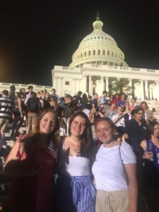 2018 D.C. Experience Scholarship Recipient Lauren Goetze at an Independence Day celebration at the Capitol in Washington, D.C.