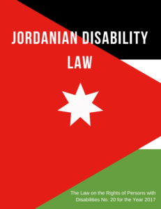 Cover of the Jordanian Disability Law Infographic in English