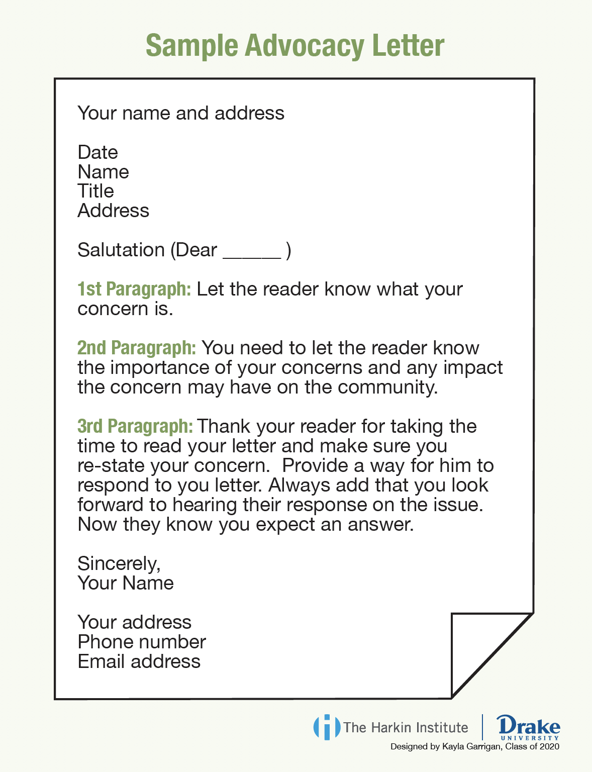 Advocacy Letter Template